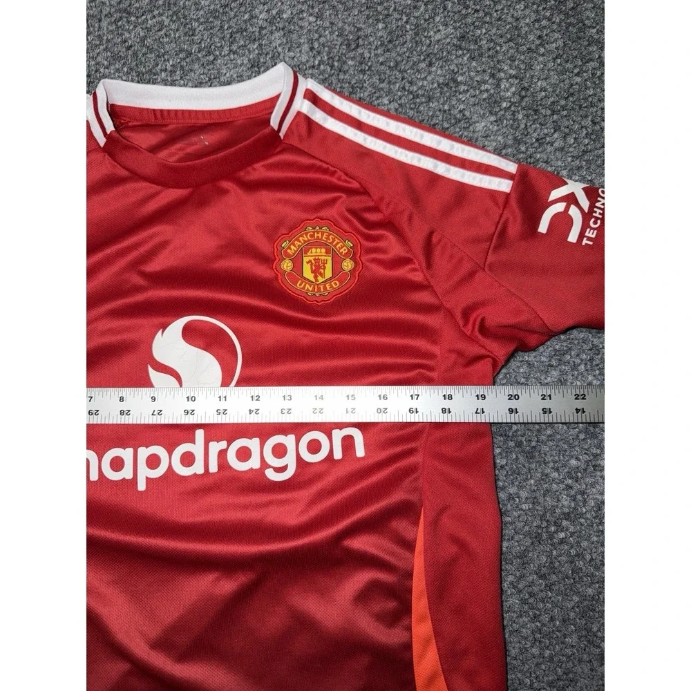adidas Manchester United Soccer Jersey Shirt Red Snapdragon Sponsor
